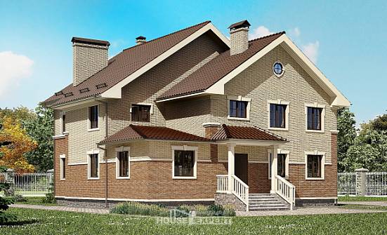 300-004-Л Проект двухэтажного дома, уютный коттедж из бризолита Майкоп | Проекты домов от House Expert