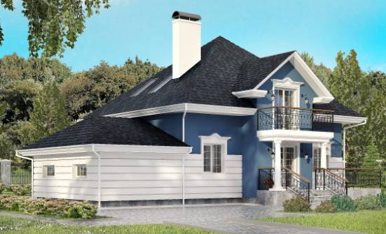 180-002-П Проект двухэтажного дома мансардой и гаражом, средний домик из кирпича Майкоп | Проекты домов от House Expert