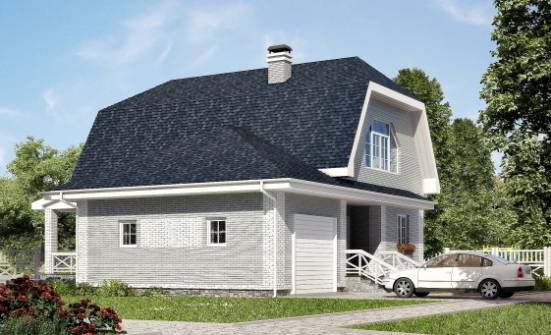 160-006-Л Проект двухэтажного дома с мансардой и гаражом, современный домик из твинблока Майкоп | Проекты домов от House Expert