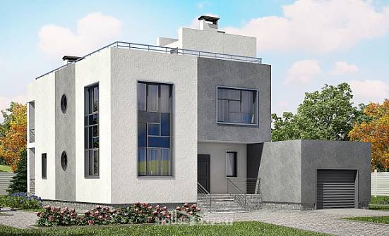 255-001-П Проект двухэтажного дома, гараж, просторный загородный дом из теплоблока Майкоп | Проекты домов от House Expert