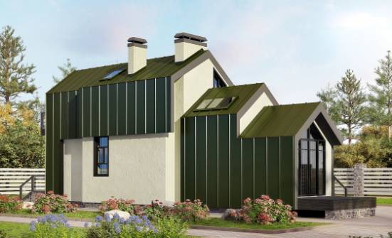 060-006-Л Проект двухэтажного дома с мансардой, современный домик из газобетона Майкоп | Проекты домов от House Expert