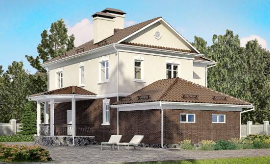 190-002-Л Проект двухэтажного дома, гараж, просторный домик из арболита Майкоп | Проекты домов от House Expert