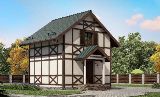 060-002-П Проект двухэтажного дома мансардой, красивый домик из дерева Майкоп | Проекты домов от House Expert