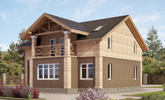 160-014-П Проект двухэтажного дома, доступный коттедж из поризованных блоков Майкоп | Проекты домов от House Expert