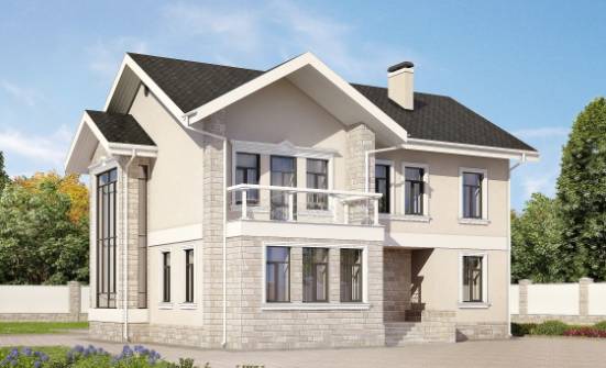 170-008-Л Проект двухэтажного дома, недорогой коттедж из газосиликатных блоков Майкоп | Проекты домов от House Expert