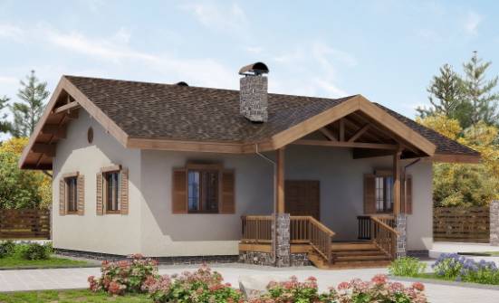 090-002-Л Проект одноэтажного дома, доступный домик из кирпича Майкоп | Проекты домов от House Expert