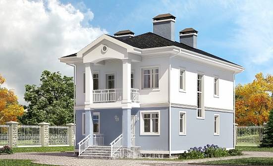 120-001-П Проект двухэтажного дома, классический коттедж из бризолита Майкоп | Проекты домов от House Expert