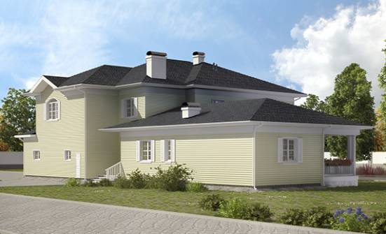 410-002-Л Проект двухэтажного дома и гаражом, красивый дом из керамзитобетонных блоков Майкоп | Проекты домов от House Expert