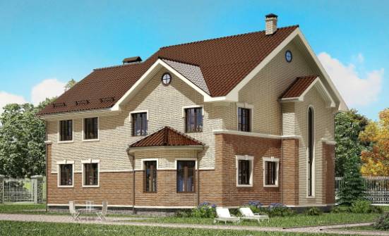300-004-Л Проект двухэтажного дома, уютный коттедж из бризолита Майкоп | Проекты домов от House Expert