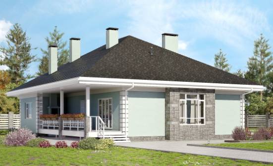 135-003-Л Проект одноэтажного дома, уютный загородный дом из арболита Майкоп | Проекты домов от House Expert