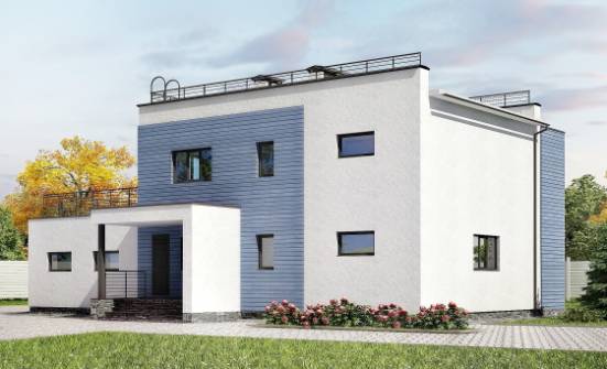 180-012-Л Проект двухэтажного дома и гаражом, современный домик из кирпича Майкоп | Проекты домов от House Expert