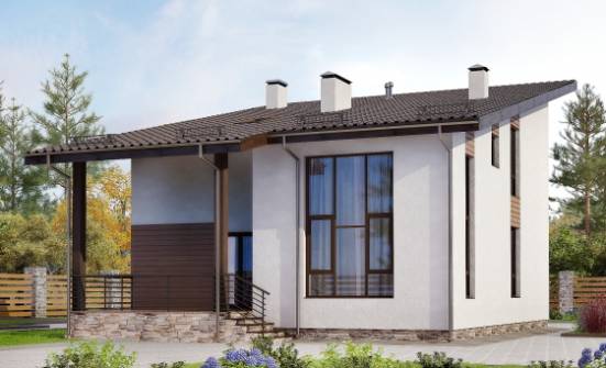 140-005-П Проект двухэтажного дома мансардный этаж, недорогой дом из арболита Майкоп | Проекты домов от House Expert
