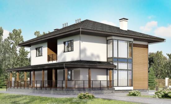 245-001-П Проект двухэтажного дома, красивый дом из теплоблока Майкоп | Проекты домов от House Expert