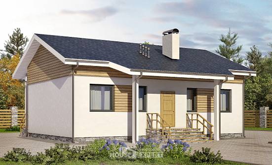 080-004-П Проект одноэтажного дома, эконом дом из керамзитобетонных блоков Майкоп | Проекты домов от House Expert