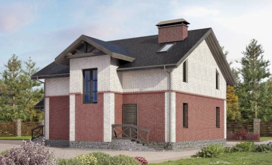 160-014-Л Проект двухэтажного дома, доступный домик из бризолита Майкоп | Проекты домов от House Expert
