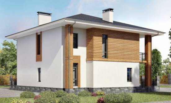 180-015-П Проект двухэтажного дома, недорогой коттедж из арболита Майкоп | Проекты домов от House Expert