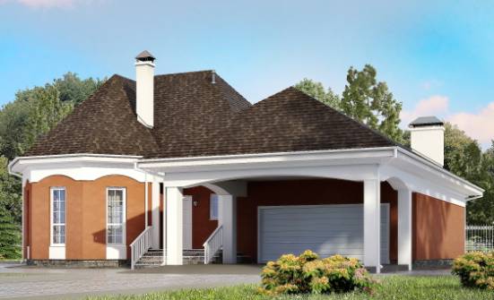 180-007-П Проект двухэтажного дома с мансардой, гараж, простой домик из газобетона Майкоп | Проекты домов от House Expert