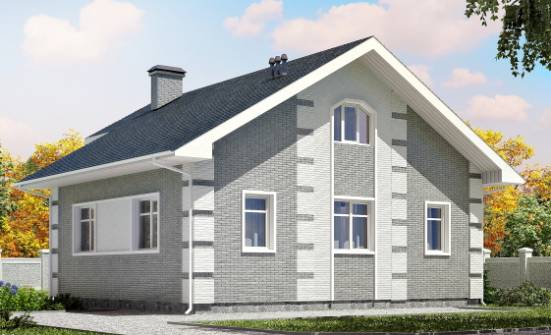 115-001-Л Проект двухэтажного дома мансардный этаж, простой коттедж из арболита Майкоп | Проекты домов от House Expert
