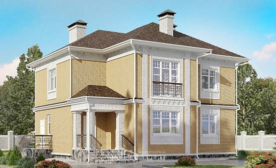 160-001-Л Проект двухэтажного дома, современный домик из поризованных блоков Майкоп | Проекты домов от House Expert