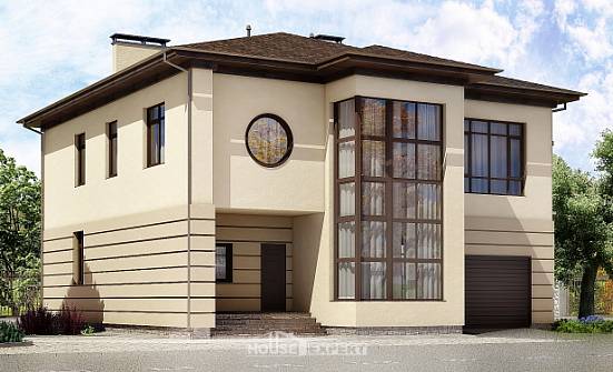 300-006-П Проект двухэтажного дома и гаражом, красивый коттедж из кирпича Майкоп | Проекты домов от House Expert