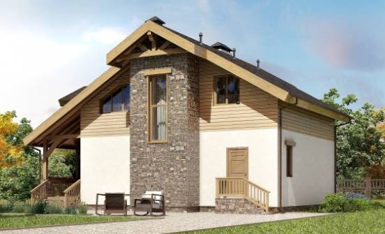 150-004-П Проект двухэтажного дома мансардой, классический коттедж из теплоблока Майкоп | Проекты домов от House Expert