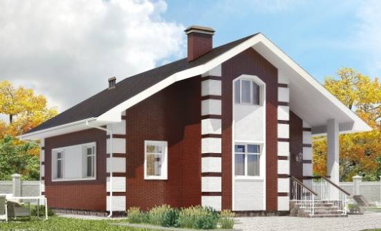 115-001-П Проект двухэтажного дома с мансардой, бюджетный домик из бризолита Майкоп | Проекты домов от House Expert