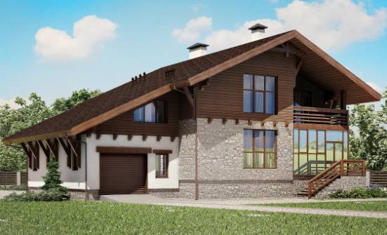 420-001-П Проект трехэтажного дома мансардой, гараж, уютный дом из кирпича Майкоп | Проекты домов от House Expert