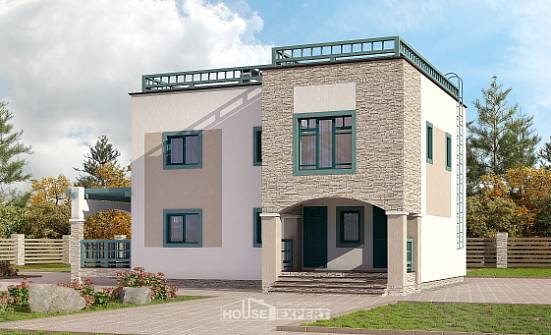 150-010-П Проект двухэтажного дома, бюджетный коттедж из кирпича Майкоп | Проекты домов от House Expert