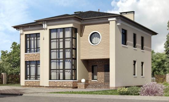 300-005-Л Проект двухэтажного дома, просторный загородный дом из кирпича Майкоп | Проекты домов от House Expert