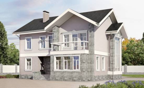 170-008-П Проект двухэтажного дома, классический дом из поризованных блоков Майкоп | Проекты домов от House Expert
