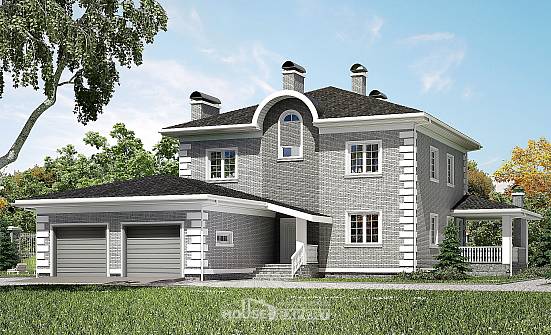 245-004-Л Проект двухэтажного дома, гараж, средний домик из кирпича Майкоп | Проекты домов от House Expert