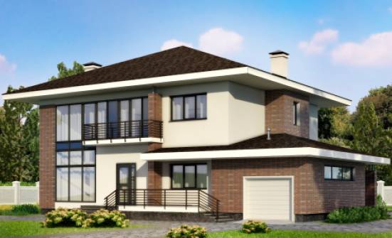 275-002-П Проект двухэтажного дома, гараж, огромный коттедж из кирпича Майкоп | Проекты домов от House Expert