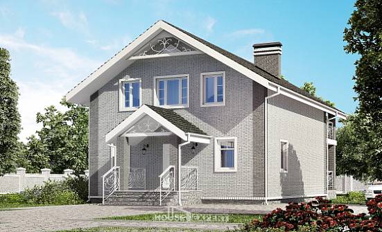 150-007-П Проект двухэтажного дома мансардный этаж, недорогой загородный дом из газобетона Майкоп | Проекты домов от House Expert