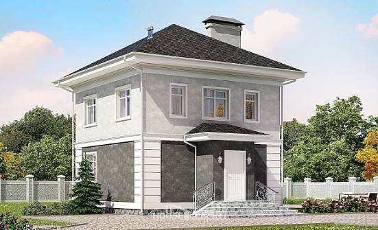 090-003-П Проект двухэтажного дома, недорогой загородный дом из твинблока Майкоп | Проекты домов от House Expert