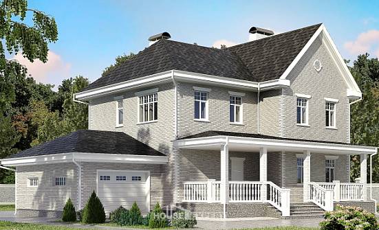 190-001-Л Проект двухэтажного дома, гараж, средний загородный дом из кирпича Майкоп | Проекты домов от House Expert