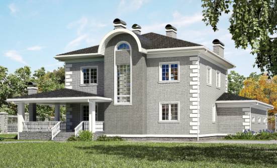245-004-Л Проект двухэтажного дома, гараж, средний домик из кирпича Майкоп | Проекты домов от House Expert