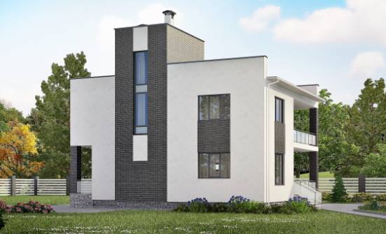 225-001-П Проект двухэтажного дома, просторный коттедж из поризованных блоков Майкоп | Проекты домов от House Expert