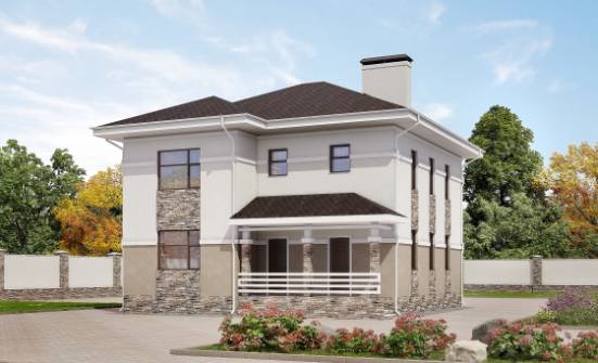 150-014-П Проект двухэтажного дома, классический дом из арболита Майкоп | Проекты домов от House Expert