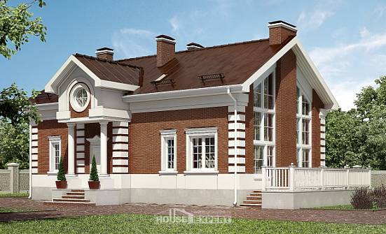 160-009-П Проект двухэтажного дома мансардой, простой коттедж из теплоблока Майкоп | Проекты домов от House Expert