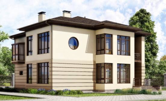 300-006-П Проект двухэтажного дома и гаражом, красивый коттедж из кирпича Майкоп | Проекты домов от House Expert