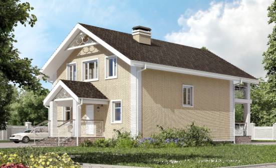 150-007-Л Проект двухэтажного дома с мансардой, классический загородный дом из бризолита Майкоп | Проекты домов от House Expert