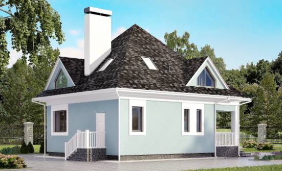 110-001-Л Проект двухэтажного дома с мансардой, экономичный загородный дом из газосиликатных блоков Майкоп | Проекты домов от House Expert