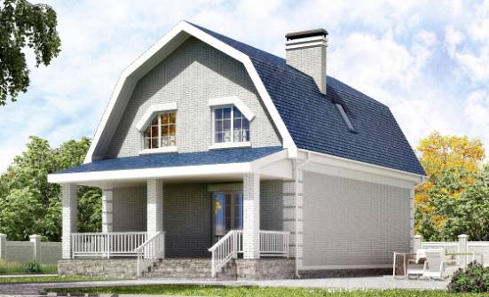 130-005-П Проект двухэтажного дома мансардой, бюджетный домик из теплоблока Майкоп | Проекты домов от House Expert