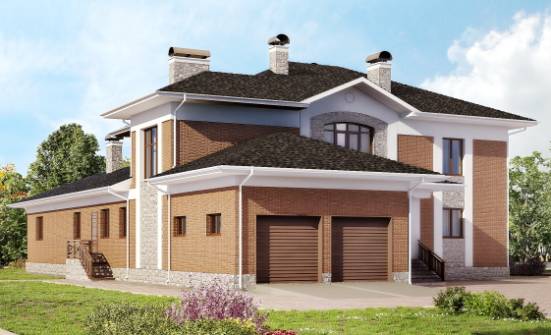 520-002-Л Проект трехэтажного дома, гараж, просторный дом из пеноблока Майкоп | Проекты домов от House Expert