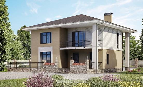 180-015-Л Проект двухэтажного дома, недорогой коттедж из арболита Майкоп | Проекты домов от House Expert