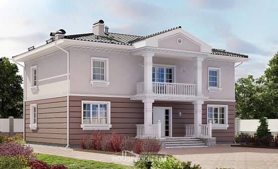 210-005-П Проект двухэтажного дома, уютный дом из твинблока Майкоп | Проекты домов от House Expert