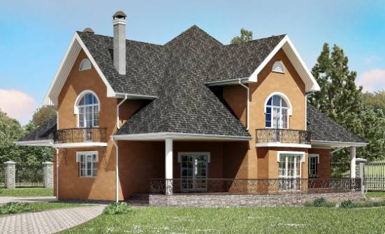 310-001-П Проект двухэтажного дома мансардой, уютный домик из теплоблока Майкоп | Проекты домов от House Expert