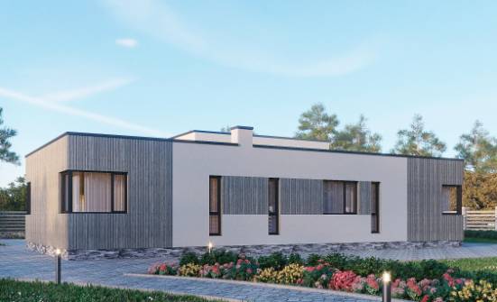 175-001-Л Проект одноэтажного дома, простой коттедж из бризолита Майкоп | Проекты домов от House Expert