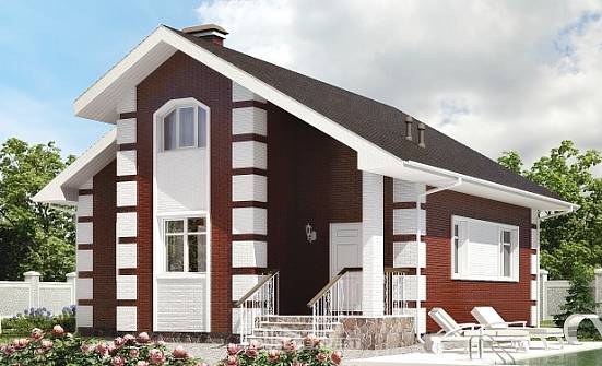 115-001-П Проект двухэтажного дома с мансардой, бюджетный домик из бризолита Майкоп | Проекты домов от House Expert