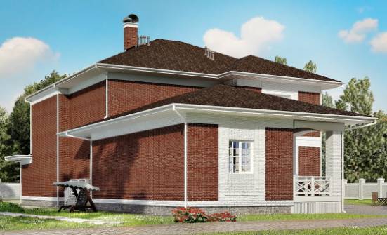 315-001-П Проект двухэтажного дома, гараж, огромный домик из кирпича Майкоп | Проекты домов от House Expert